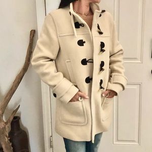 Banana Republic Wool Pea Coat w/Toggles- Tan